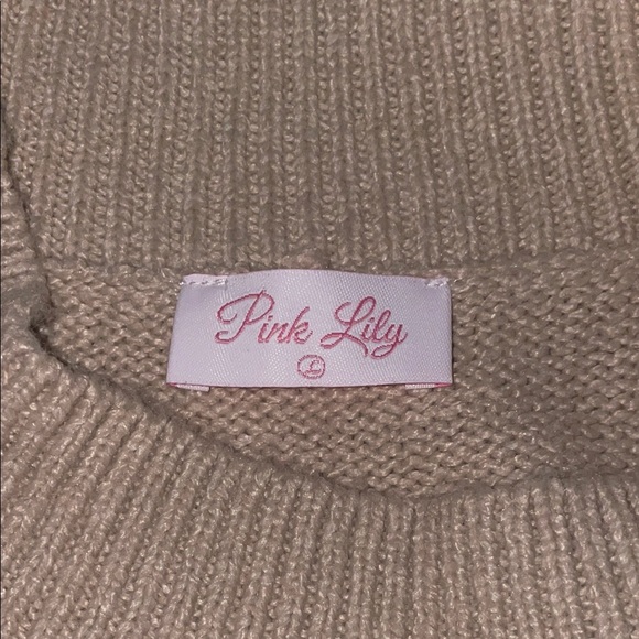 Pink Lily Cream Sweater - Picture 3 of 5